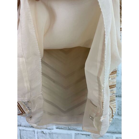 LIZ CLAIBORNE TANK TOP SLEEVELESS MULTICOLOR SEQUIN/EMBROIDERED BLOUSE - Picture 6 of 9